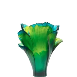 Clearance Vase magnum ginkgo vert daum 99 ex Vases|Vases Cristal Couleur