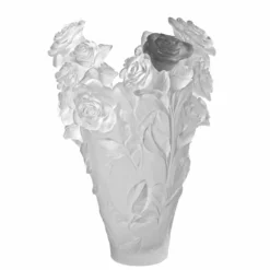 Vase magnum rose passion blanc gris daum Vases|Vases Cristal Clair