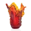 Discount Vase magnum tulipe ambre foncé daum Vases|Vases Cristal Couleur