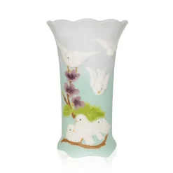 Hot Vase mesanges barbotine Lunéville