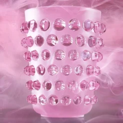 Clearance Vase mossi lustré rose Lalique Vases|Vases Cristal Clair