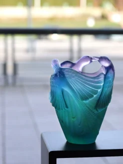 Vase oiseaux paradis daum Vases|Vases Cristal Couleur