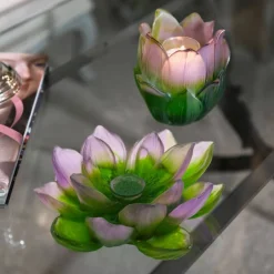 Sale Vase Photophore Jardin de lotus Daum Photophores, Bougeoirs Cristal|Vases