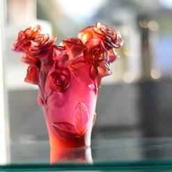 New Vase roses passion rouge violet daum Vases|Vases Cristal Couleur
