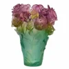 Online Vase roses passion vert rose daum Vases|Vases Cristal Couleur