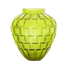 Discount Vase rythmes vert daum Vases|Vases Cristal Couleur