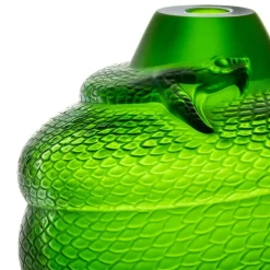 Best Vase serpent vert amazone Lalique Vases|Vases Cristal Couleur