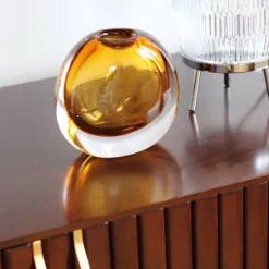 Best Vase Tao cristal contemporain orange Vases|Vases Cristal Couleur