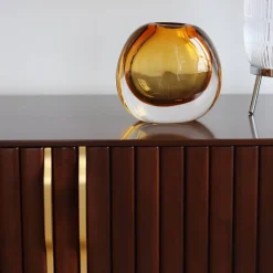 Best Vase Tao cristal contemporain orange Vases|Vases Cristal Couleur