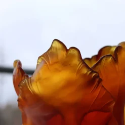 Sale Vase tulipe ambre foncé daum Vases|Vases Cristal Couleur