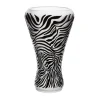 Outlet Vase Zèbre incolore émaillé noir 28 ex Lalique Vases|Vases Cristal Couleur