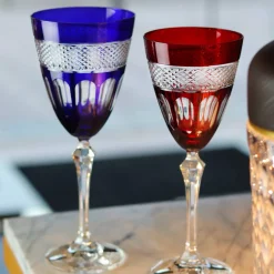 Verre vin cristal rouge mireille N°2 Verre Cristal Couleur|Art De La Table